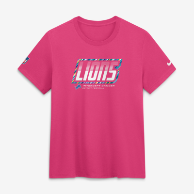 Женская футболка Detroit Lions Nike 2026 NFL Crucial Catch Tri-Blend Dri-FIT - Pink