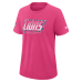 Женская футболка Detroit Lions Nike 2026 NFL Crucial Catch Tri-Blend Dri-FIT - Pink