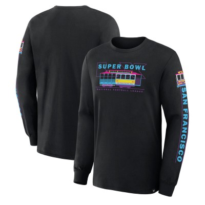 Super Bowl LX Fanatics Black Trolley Car Long Sleeve T-Shirt