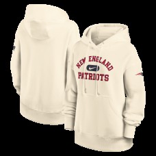 Женская New England Patriots Nike Natural Oversized Legacy Phoenix Hoodie Женская New England Patriots Nike Natural Oversized Legacy Phoenix Hoodie