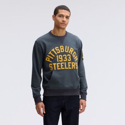 Pittsburgh Steelers Fanatics Charcoal IconicFleece Pocket Sweatshirt