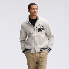 Pittsburgh Steelers Fanatics Oatmeal IconicFleece Full-Zip Jacket