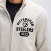 Pittsburgh Steelers Fanatics Oatmeal IconicFleece Full-Zip Jacket
