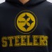 Pittsburgh Steelers Fanatics Black IconicFleece Flocked Hoodie