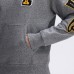 Pittsburgh Steelers Fanatics Athletic Heather Gray IconicFleece Letterman Hoodie