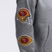 San Francisco 49ers Fanatics Athletic Heather Gray IconicFleece Letterman Hoodie