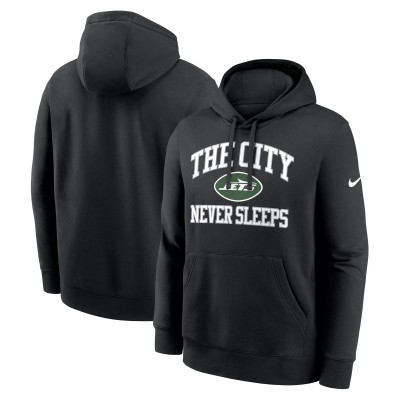 New York Jets Nike Black The City Never Sleeps Club Fleece Hoodie
