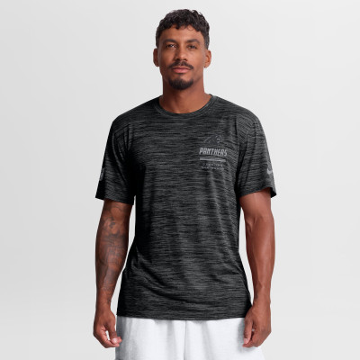 Футболка Carolina Panthers Nike Black Sideline Double Covered Dri-FIT Velocity