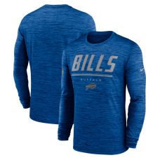 Футболка с длинным рукавом Buffalo Bills Nike Royal Sideline Offensive Transition Velocity Dri-FIT