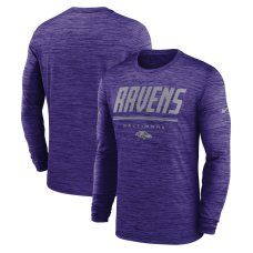 Футболка с длинным рукавом Baltimore Ravens Nike Purple Sideline Offensive Transition Velocity Dri-FIT Футболка с длинным рукавом Baltimore Ravens Nike Purple Sideline Offensive Transition Velocity Dri-FIT