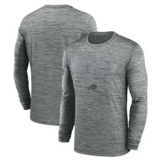 Футболка с длинным рукавом Buffalo Bills Nike Gray Sideline Offensive Transition Velocity Dri-FIT