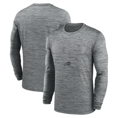 Футболка с длинным рукавом Buffalo Bills Nike Gray Sideline Offensive Transition Velocity Dri-FIT