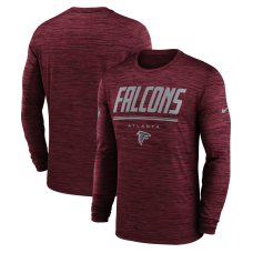 Футболка с длинным рукавом Atlanta Falcons Nike Red Sideline Offensive Transition Velocity Dri-FIT
