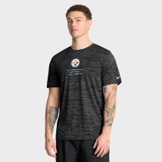 Футболка Pittsburgh Steelers Nike Black Velocity Ball Carrier Dri-FIT Футболка Pittsburgh Steelers Nike Black Velocity Ball Carrier Dri-FIT