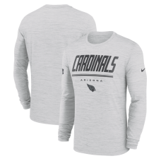 Футболка с длинным рукавом Arizona Cardinals Nike White Sideline Offensive Transition Velocity Dri-FIT Футболка с длинным рукавом Arizona Cardinals Nike White Sideline Offensive Transition Velocity Dri-FIT