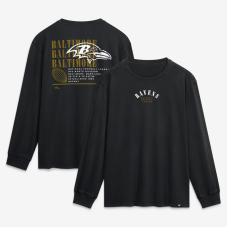 Baltimore Ravens Fanatics Black Relaxed Fullback Drive Long Sleeve Fashion Top Baltimore Ravens Fanatics Black Relaxed Fullback Drive Long Sleeve Fashion Top