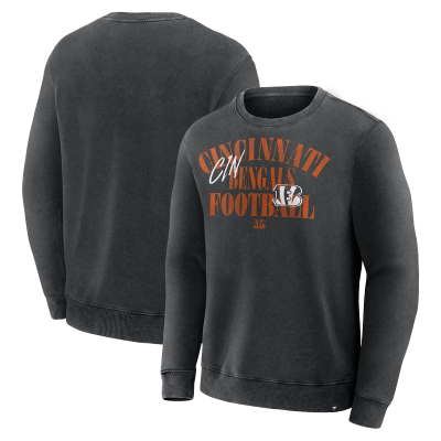 Свитшот Cincinnati Bengals Fanatics Black Halftime Lead Relaxed Heavyweight French Terry