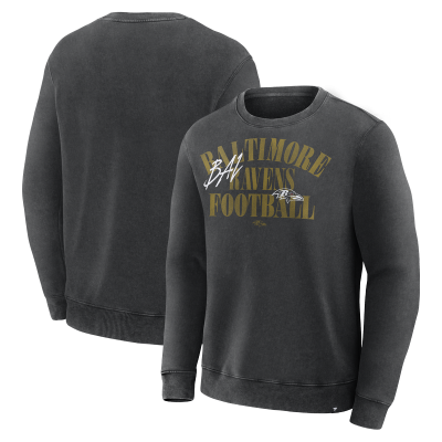 Свитшот Baltimore Ravens Fanatics Black Halftime Lead Relaxed Heavyweight French Terry