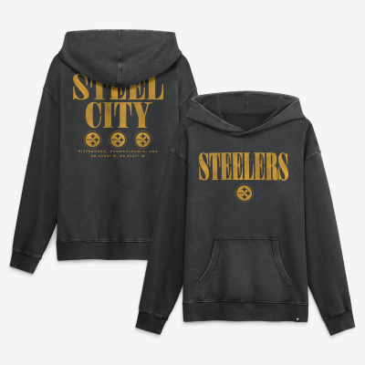 Толстовка Pittsburgh Steelers Fanatics Black Relaxed Intense Rivalry French Terry