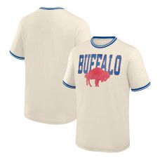 Buffalo Bills Fanatics Cream Time Honored Tradition Ringer Fashion Top