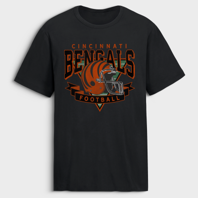 Футболка Cincinnati Bengals Fanatics Black Old Fashion Rushing Legacy Cotton