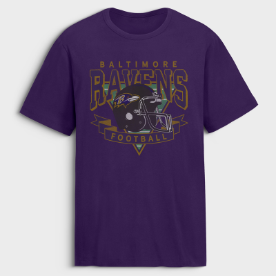 Футболка Baltimore Ravens Fanatics Purple Old Fashion Rushing Legacy Cotton