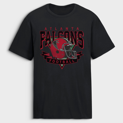 Футболка Atlanta Falcons Fanatics Black Old Fashion Rushing Legacy Cotton