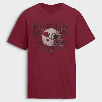 Футболка Arizona Cardinals Fanatics Cardinal Old Fashion Rushing Legacy Cotton