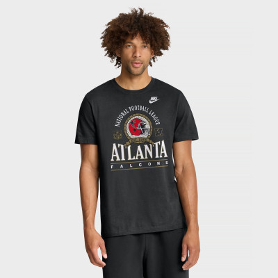 Футболка Atlanta Falcons Nike Black Rewind Team Spirit Essential Cotton
