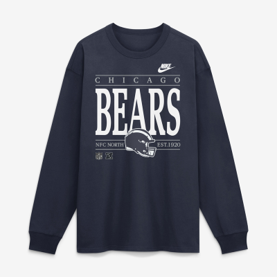 Футболка Chicago Bears Nike Navy Red Zone Long Sleeve Max90