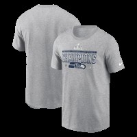Seattle Seahawks Nike Heather Gray 2025 NFC Champions Locker Room Trophy Collection Tall T-Shirt