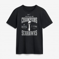 Seattle Seahawks Nike Black Super Bowl LX Champions Locker Room Trophy Collection Replica T-Shirt