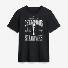 Футболка Seattle Seahawks Nike Black Super Bowl LX Champions Locker Room Trophy Collection Replica Tall