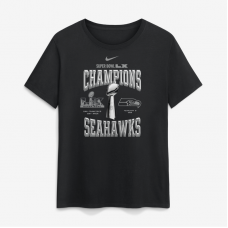  Женская футболка Seattle Seahawks Nike Black Super Bowl LX Champions Locker Room Trophy Collection