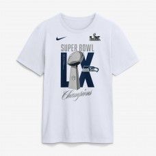 Seattle Seahawks Nike White Super Bowl LX Champions Lombardi Trophy T-Shirt