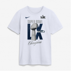 Футболка Seattle Seahawks Nike White Super Bowl LX Champions Lombardi Trophy 