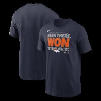 Denver Broncos Nike Navy 2025 AFC West Division Champions Locker Room Trophy Collection T-Shirt
