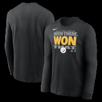 Pittsburgh Steelers Nike Black 2025 AFC North Division Champions Locker Room Trophy Collection Long Sleeve T-Shirt