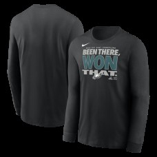 Philadelphia Eagles Nike Black 2025 NFC East Division Champions Locker Room Trophy Collection Long Sleeve T-Shirt Philadelphia Eagles Nike Black 2025 NFC East Division Champions Locker Room Trophy Collection Long Sleeve T-Shirt