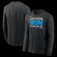 Carolina Panthers Nike Black 2025 NFC South Division Champions Locker Room Trophy Collection Long Sleeve T-Shirt