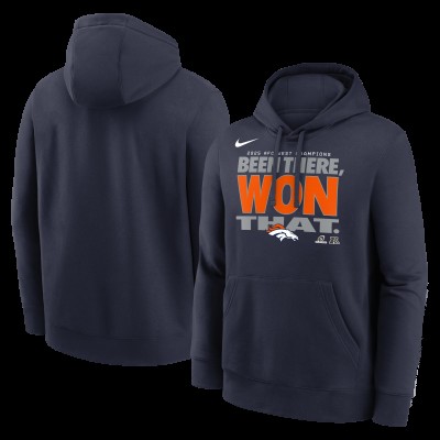 Denver Broncos Nike Navy 2025 AFC West Division Champions Locker Room Trophy Collection Hoodie