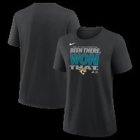 Женская Jacksonville Jaguars Nike Black 2025 AFC South Division Champions Locker Room Trophy Collection T-Shirt