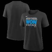 Женская Carolina Panthers Nike Black 2025 NFC South Division Champions Locker Room Trophy Collection T-Shirt
