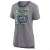 Женская Seattle Seahawks Fanatics Heather Gray Super Bowl LX Retro Tri-Blend T-Shirt