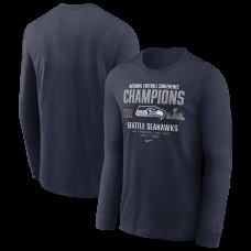 Seattle Seahawks Nike College Navy 2025 NFC Champions Team Nation Long Sleeve T-Shirt Seattle Seahawks Nike College Navy 2025 NFC Champions Team Nation Long Sleeve T-Shirt