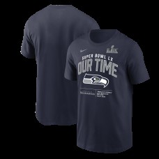Seattle Seahawks Nike College Navy Super Bowl LX Clear Sign T-Shirt Seattle Seahawks Nike College Navy Super Bowl LX Clear Sign T-Shirt
