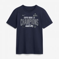Seattle Seahawks Nike College Navy Super Bowl LX Champions Going Yard T-Shirt