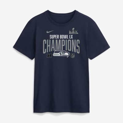 Seattle Seahawks Nike College Navy Super Bowl LX Champions Going Yard T-Shirt