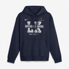 Seattle Seahawks Nike College Navy Super Bowl LX Champions Sacrifice Hoodie