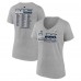 Женская New England Patriots Fanatics Heather Gray Super Bowl LX Roster V-Neck T-Shirt